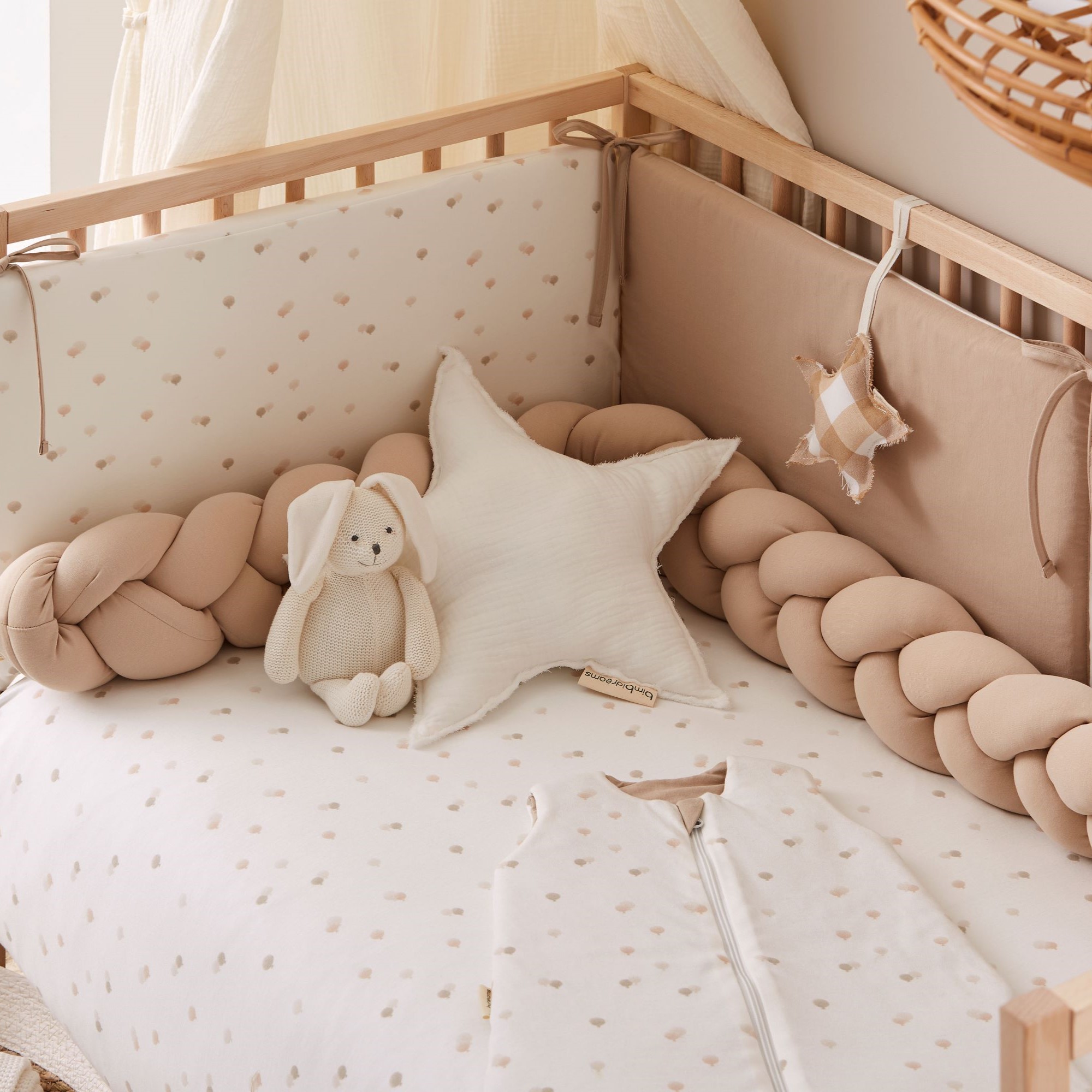 Copripiumino Maxi Culla Casual By Bimbidreams - Set 3 Pezzi, Tessuto Maglia Organico, Bambina